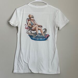 White T-Shirt with Florida Women Graphic